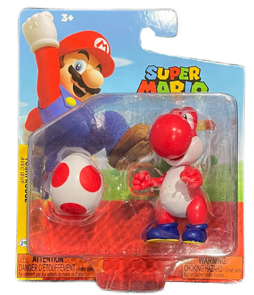 Red Yoshi with Egg Mario Nintendo Action Figure 2.5