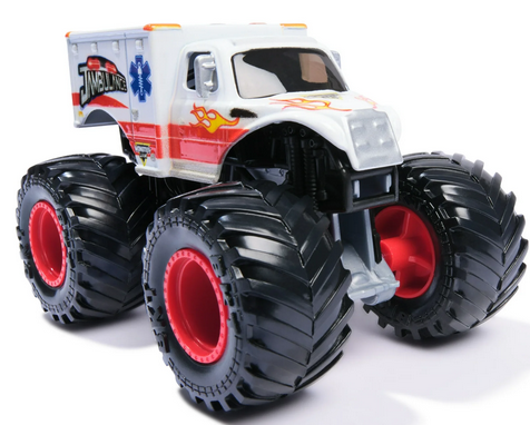 Monster Jam, Official Jambulance Monster Truck, Die-Cast Vehicle, 1:64 Scale, Kids Toys for Boys Ages 3 and up