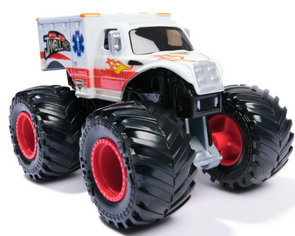 Monster Jam, Official Jambulance Monster Truck, Die-Cast Vehicle, 1:64 Scale, Kids Toys for Boys Ages 3 and up