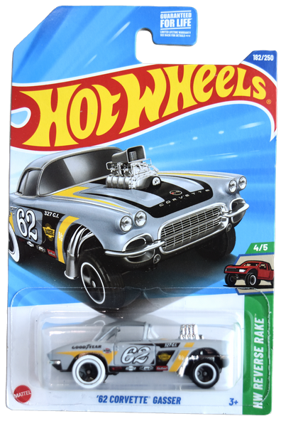 Hot Wheels '62 Corvette Gasser, HW Reverse Rake 4/5 [gray] 182/250