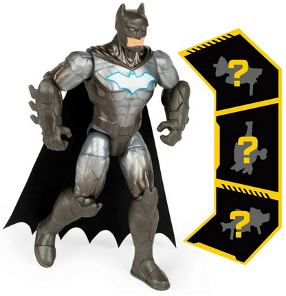 Batman 4-inch Action Figure with 3 Mystery Accessories, for Kids Aged 3 and up