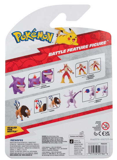 POKEMON MEWTWO BATTLE FEATURE FIGURE - 4.5-Inch Mewtwo Battle Figure with Psychic Blast Launcher