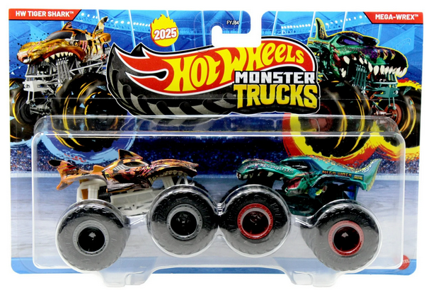 Hot Wheels Demolition Doubles Tiger Shark & Mega-Wrex Diecast Car 2-Pack