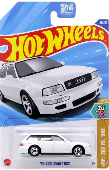 Hot Wheels HW: '70s vs. '90s '94 Audi Avant RS2 Diecast Car (White)