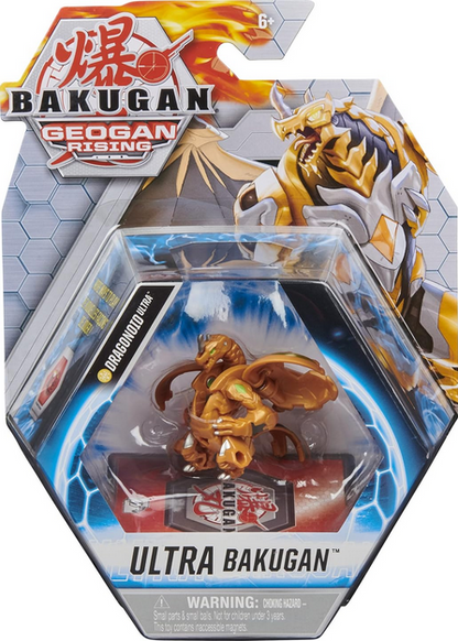 Bakugan Ultra, Dragonoid, 3-inch Tall Geogan Rising Collectible Action Figure and Trading Card