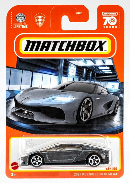 Matchbox 2021 Koenigsegg Gemera 45/100 (Gray) 1:64 Scale Diecast Car