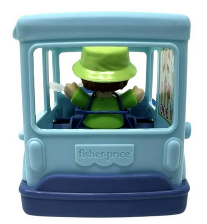 Fisher-Price Little People Ice Cream Truck, Blue Push Along Vehicle & Figure
