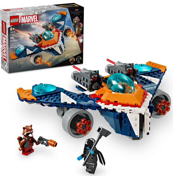 LEGO Marvel Rocket’s Warbird vs. Ronan 76278, Buildable Super Hero Spaceship Toy for Kids, Guardians of the Galaxy Gift for Marvel Fans, Building Toy for Kids, Boys and Girls Aged 8 and Up