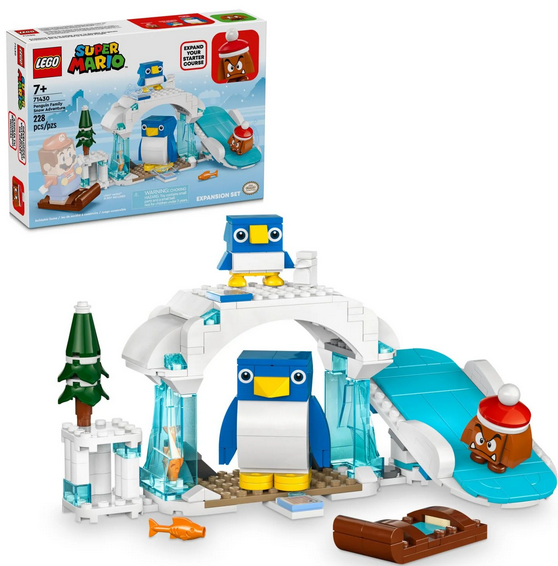 LEGO 71430 Super Mario Penguin Family Snow Adventure Expansion Set, Build and Display Toy for Kids, Includes a Goomba Figure and Baby Penguin, Gift for Gamers, Boys and Girls Ages 7 and Up