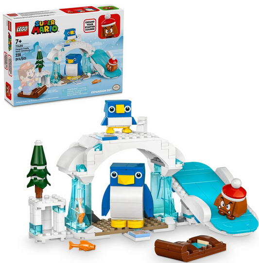 LEGO 71430 Super Mario Penguin Family Snow Adventure Expansion Set, Build and Display Toy for Kids, Includes a Goomba Figure and Baby Penguin, Gift for Gamers, Boys and Girls Ages 7 and Up