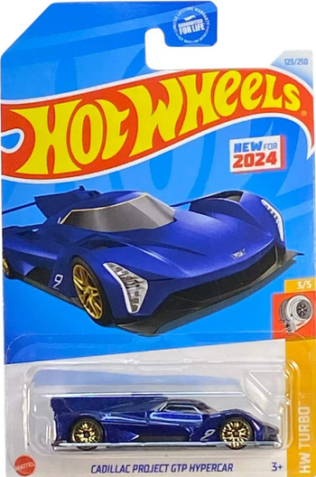 Hot Wheels Cadillac Project GTP Hypercar Blue 123/250 Diecast 1/64