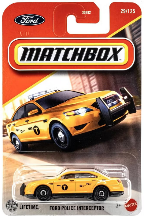 Matchbox Ford Police Interceptor (Orange) 29/150