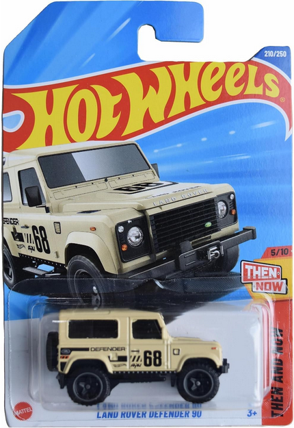 Hot Wheels Land Rover Defender 90 Tan 210/250 Then and Now 5/10