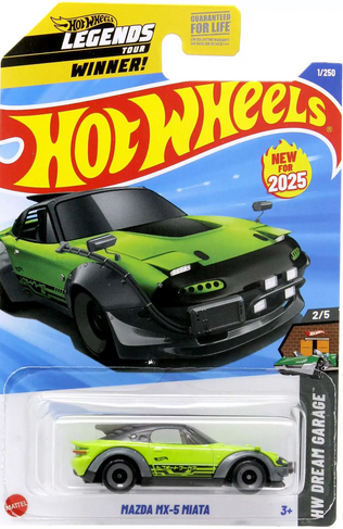 Hot Wheels Mazda MX-5 Miata [Green] 1/250 HW Dream Garage 2/5