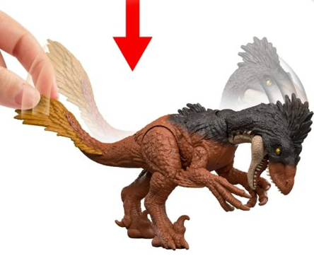 Jurassic World Rebirth Strike Attack Achillobator Dinosaur, Single Strike Action