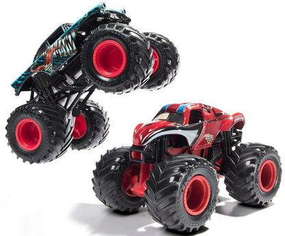 Monster Jam Marvel Venom vs Spider-Man Die-Cast Trucks Series 4, 1:64 Scale