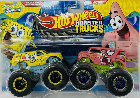 2025 Hot Wheels Monster Trucks SPONGEBOB SQUARDPSNTS vs PATRICK 2-pack 1:64
