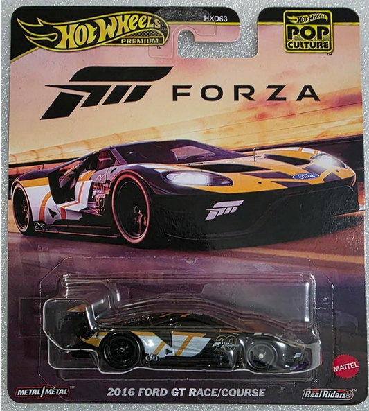 Hot Wheels Premium Pop Culture Forza 2016 Ford GT Race/Course 1:64 Scale