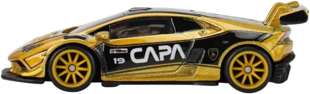 Hot Wheels Premium Pop Culture Gran Turismo Lamborghini Huracán LP 620-2 Super Trofeo 1:64 Scale Die-Cast Car, Metal Body & Real Riders Tires, Collector Vehicle JBL75