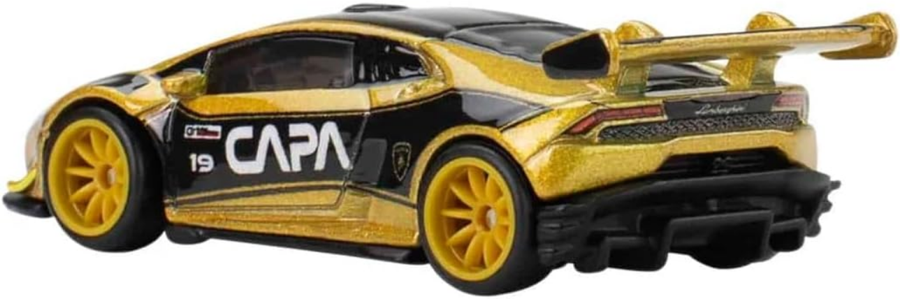 Hot Wheels Premium Pop Culture Gran Turismo Lamborghini Huracán LP 620-2 Super Trofeo 1:64 Scale Die-Cast Car, Metal Body & Real Riders Tires, Collector Vehicle JBL75