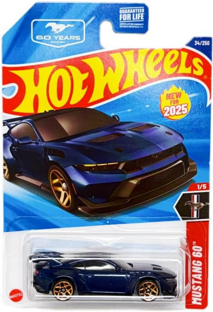 Hot Wheels Ford Mustang GTD [Dark Blue] Mustang 60 1/5, 34/250, New for 2025! 1:64 Scale Diecast Vehicle