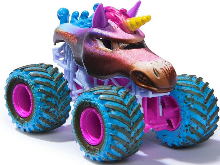 Monster Jam Mud Blasters Sparkle Smash Color Change Series 2 1:64 Scale Diecast Monster Truck Sparkle Smash