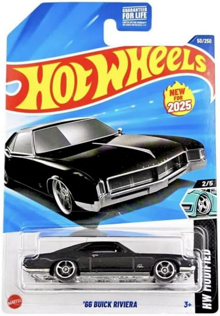 Hot Wheels '66 Buick Riviera [Black] Modified 2/5, 50/250, New for 2025!, 1:64 Scale Diecast Car