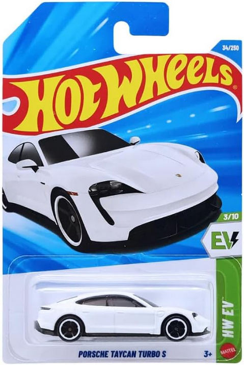Hot Wheels Porsche Taycan Turbo S [White] 34/250 HW EV 3/10  1:64 Scale Diecast