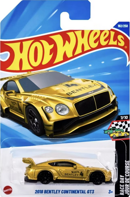 Hot Wheels 2018 Bentley Continental GT3 (Gold) 162/250  Race Day 7/10