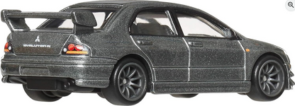 Hot Wheels Premium Car Culture Mitsubishi Lancer Evolution IX  Ronin Run II, 1:64 Scale Die-Cast , Vehicle with Real Riders Tires