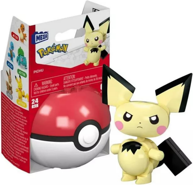 MEGA Pokemon: Pichu Pokeball - 24 Piece Building Set