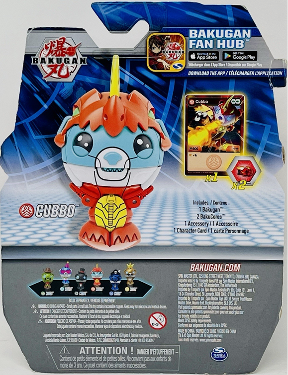 Bakugan 2021 Pyrus Cosplay Drago Cubbo 2-inch Core Collectible Figure and Trading Cards