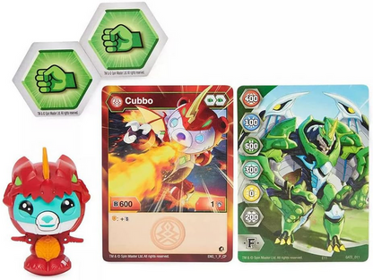 Bakugan 2021 Pyrus Cosplay Drago Cubbo 2-inch Core Collectible Figure and Trading Cards