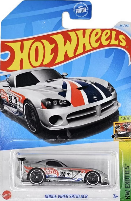 Hot Wheels Dodge Viper SRT10 ACR Silver 241/250 HW Exotics 10/10