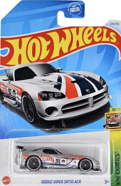 Hot Wheels Dodge Viper SRT10 ACR Silver 241/250 HW Exotics 10/10