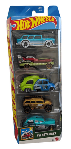 Hot Wheels HW Getaways 5 pack No.1 Hover Storm - Classic Nomad - RV There Yet - ROockster - Cockney Cab II