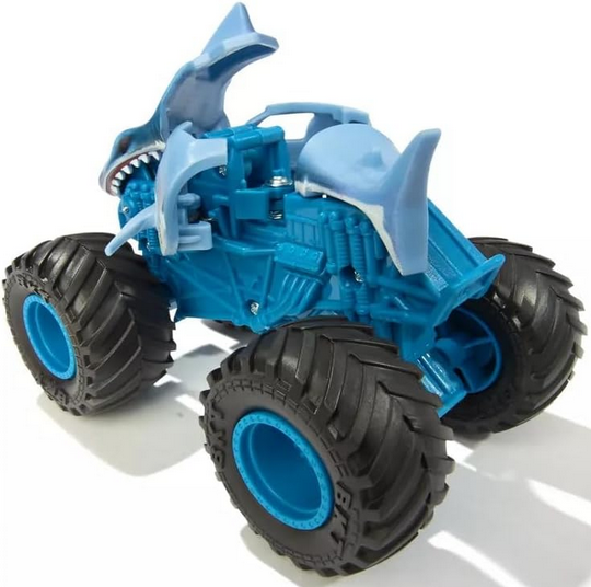 Monster Jam Megalodon Smash & Bash Die-Cast Monster Truck – Real Action Crash Reset Vehicle