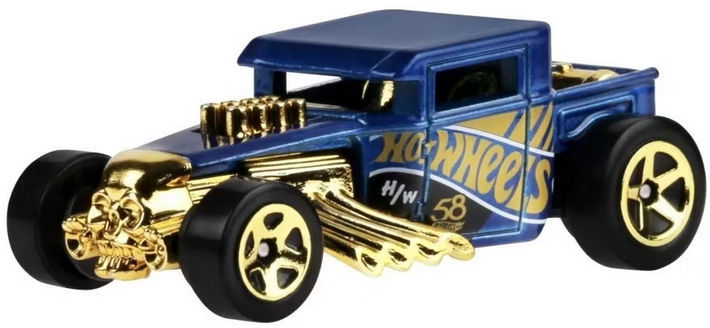 Hot Wheels Bone Shaker Pearl & Chrome (Blue & Gold) 58th Anniversary