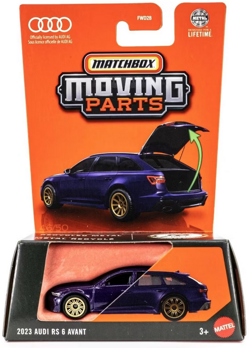 Matchbox 2023 Audi RS 6 Avant (Purple) Moving Parts