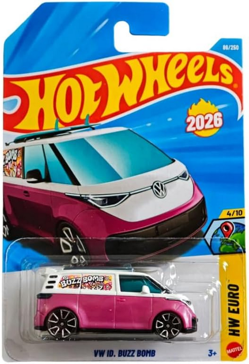 Hot Wheels VW ID. Buzz Bomb Van [White & Purple] 86/250 HW Euro 4/10