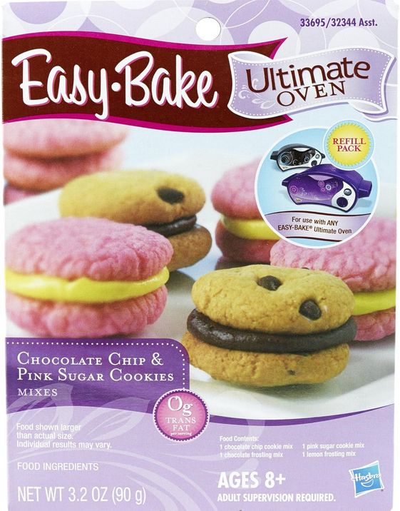 Easy-Bake Ultimate Oven Chocolate Chip and Pink Sugar Cookies Refill Pack, 3.2 oz
