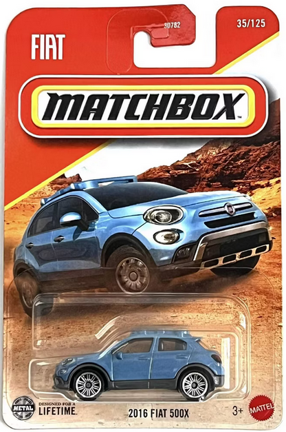 Matchbox 2016 Fiat 500X Light Blue 35/125