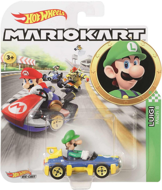 Hot Wheels Mario Kart Luigi Mach 8