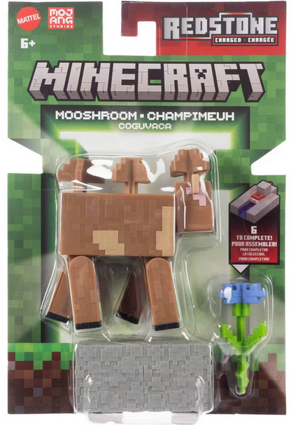 Minecraft Brown Mushroom Action Figure & Accessory Set, 3.25" Scale Collectible Toy