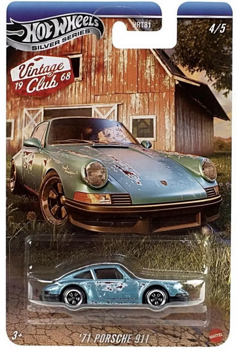 Hot Wheels 1971 Porsche 911 Vintage Club Silver Series 4/5