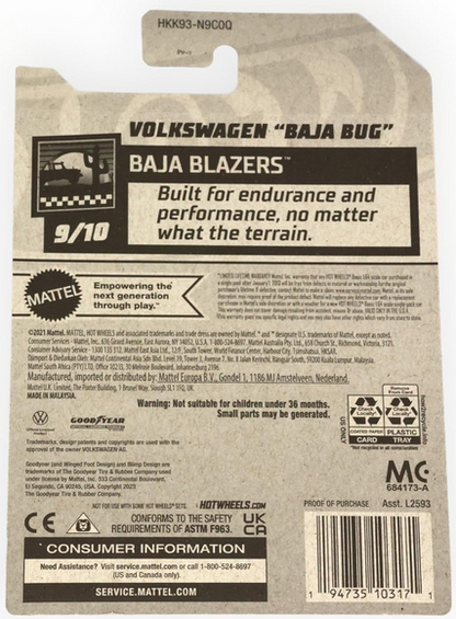 Hot Wheels Volkswagen Baja Bug [red] 241/250 Baja Blazers 9/10