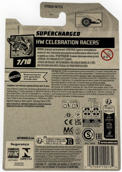 Hot Wheels Supercharged (Green) Earth Day 124/250 HW Celebration Racers 7/10