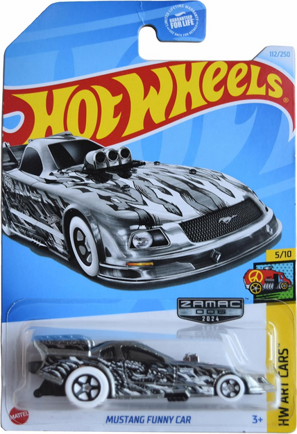 Hot Wheels Zamac Mustang Funny Car 112/250 HW Art Cars 5/10 [Silver]