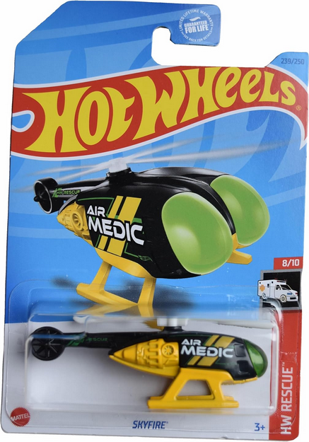 Hot Wheels Skyfire 239/250, HW Rescue 8/10 [Green/Yellow/Black]