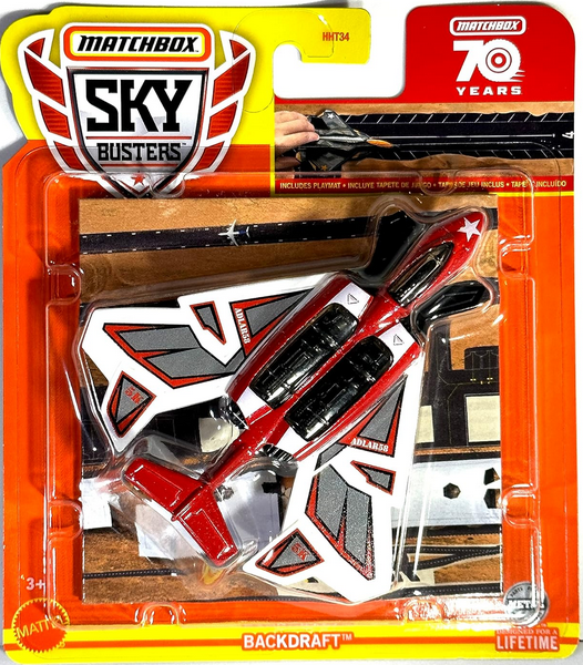Matchbox Sky Busters Backdraft Red/Black/White/Gray 19/32